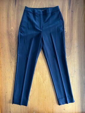 Eileen Fisher Black Drapey Tencel Stretch Trousers Size 0 NWT